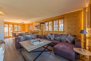 Flat-screen TV, fireplace, DVD player - Chalet Riquet - ski-in/out - luxe (Haute-Nendaz)