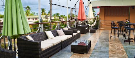 Outdoor pool, open noon to 11:00 PM, free pool cabanas, pool umbrellas