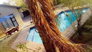 Outdoor pool, pool umbrellas, sun loungers - Midrand Sleep & GO (Midrand)