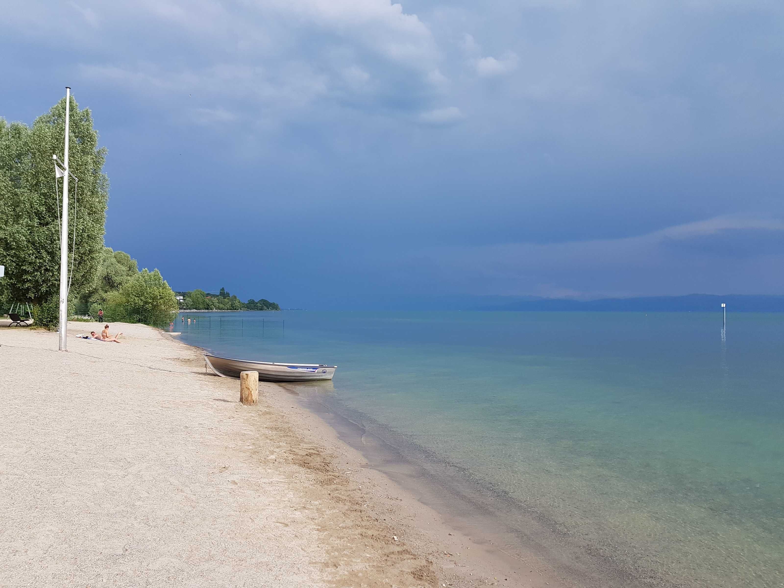 Vlak bij het strand
