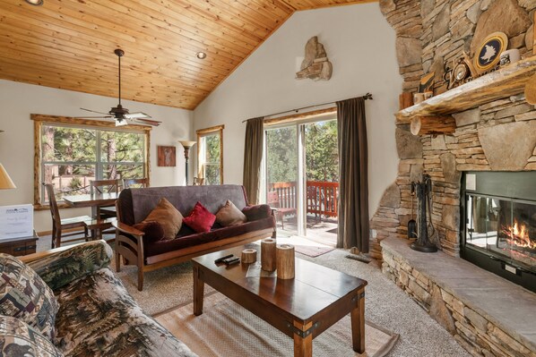 TV, fireplace, DVD player