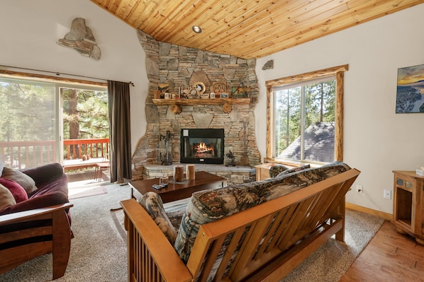 TV, fireplace, DVD player