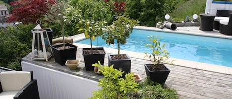 A heated pool