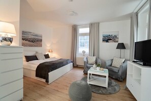 1 bedroom, travel crib, WiFi, bed sheets