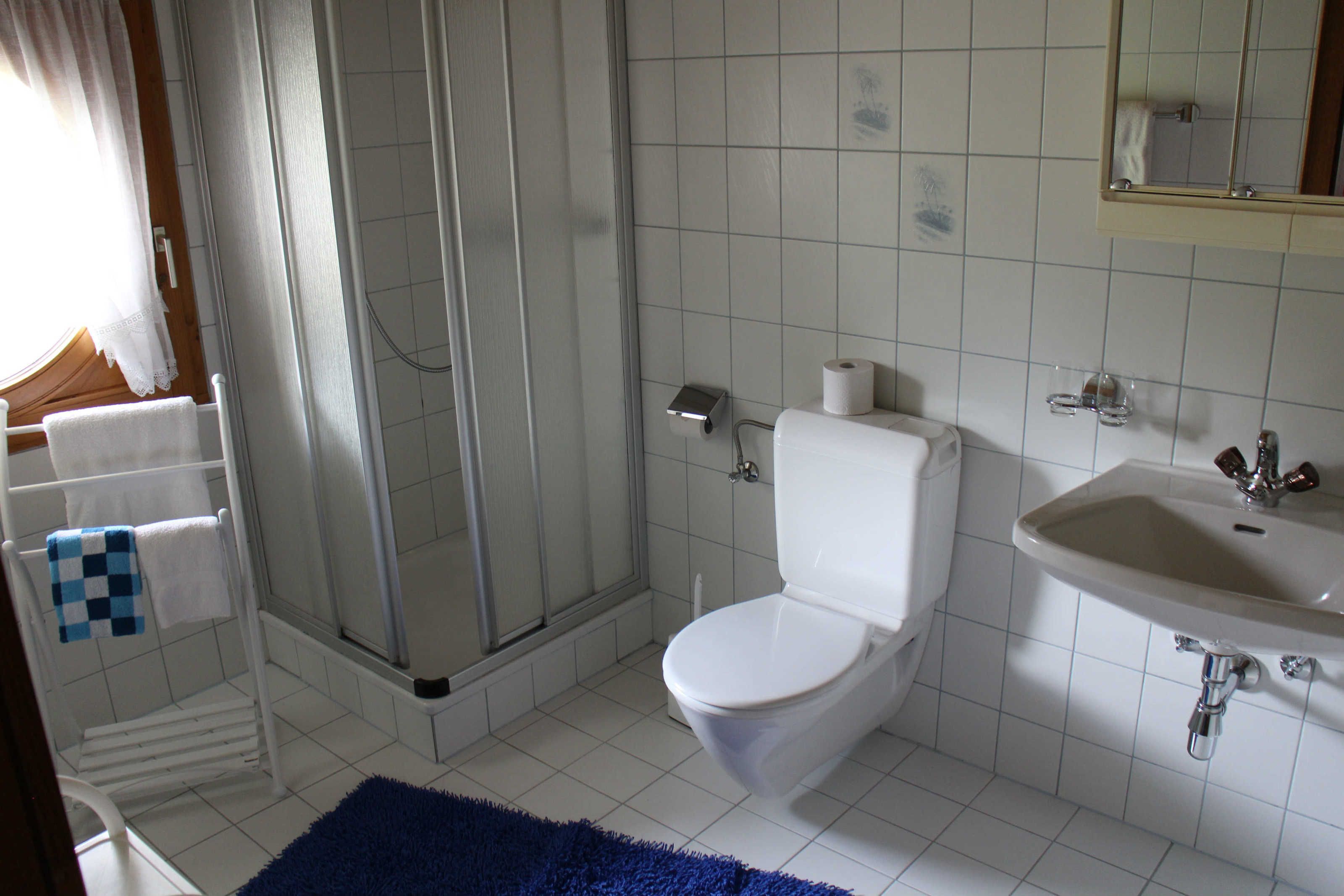 Badezimmer der Ferienwohnung Mutzkopfblick