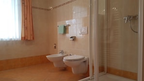Dusche, Haartrockner, Bidet, Handtücher