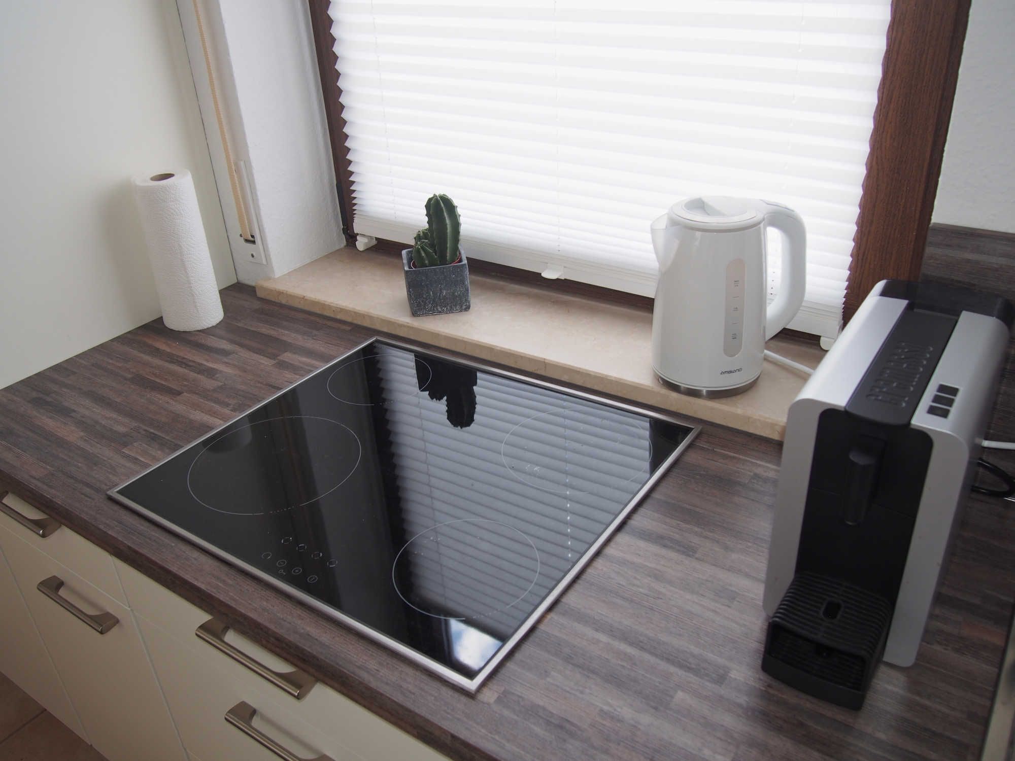 Fridge, microwave, dishwasher, electric kettle