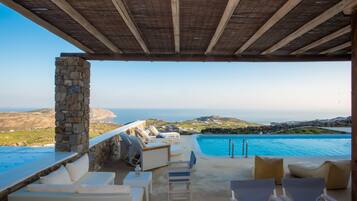 Suite ejecutiva, 2 habitaciones, piscina privada, vistas al mar (Nike) | Terraza o patio