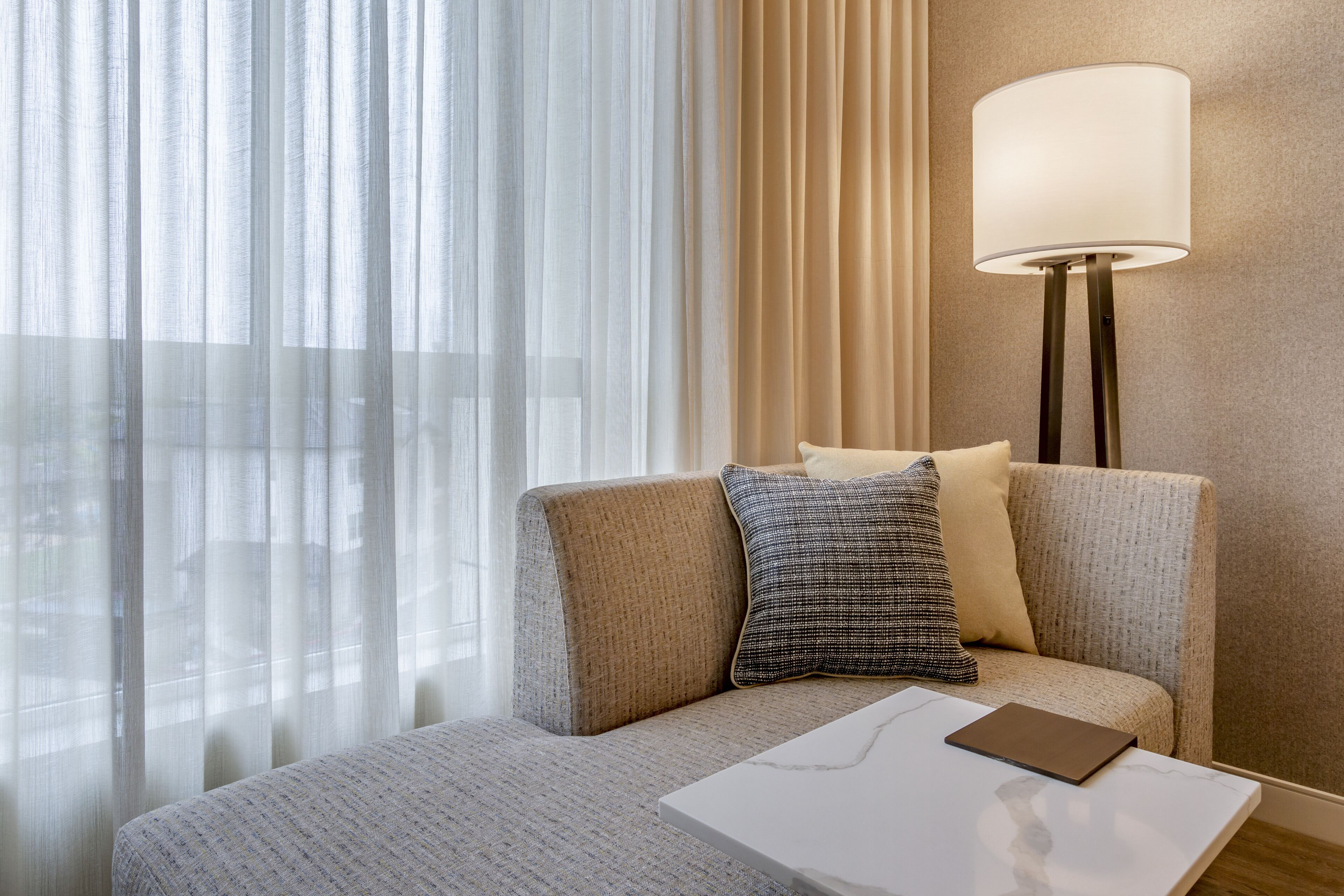 deluxe room, 2 queen beds, accessible, non smoking | in-room safe, desk, laptop workspace, blackout curtains