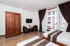 Studio - balkong | Skrivbord, extrasängar och gratis wi-fi
