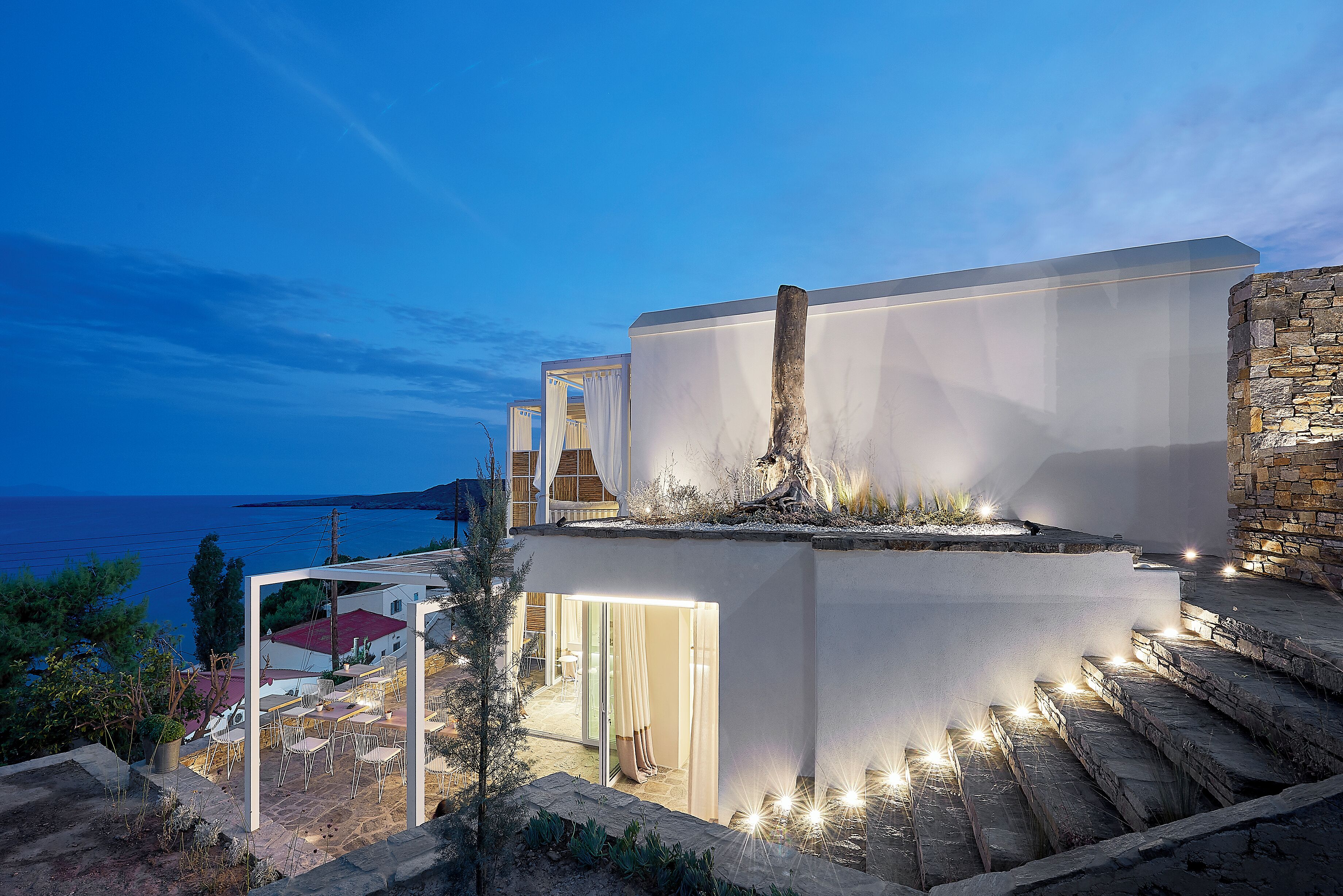 Front of property – evening/night