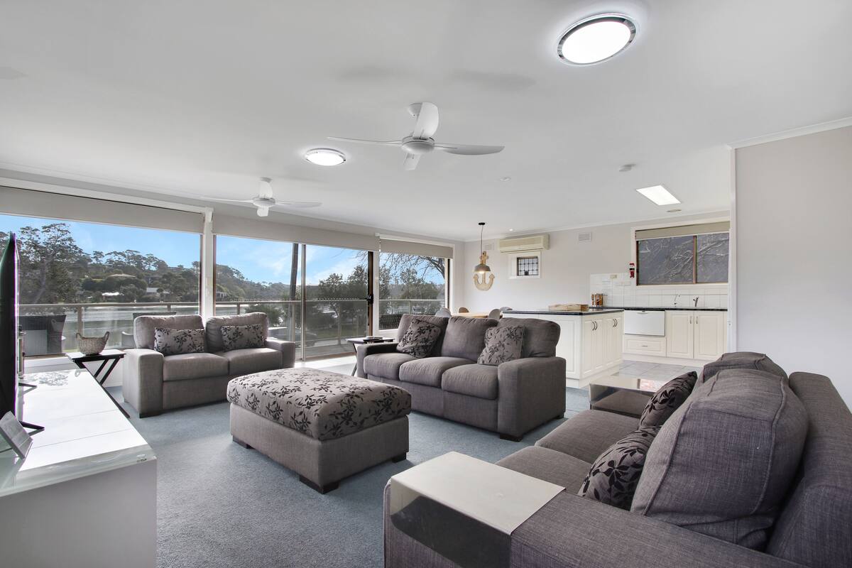 Apartment, 3 Bedrooms, Lake View | Living area | Flat-screen TV