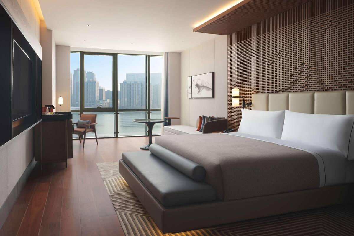 Premium bedding, down duvets, memory-foam beds, minibar