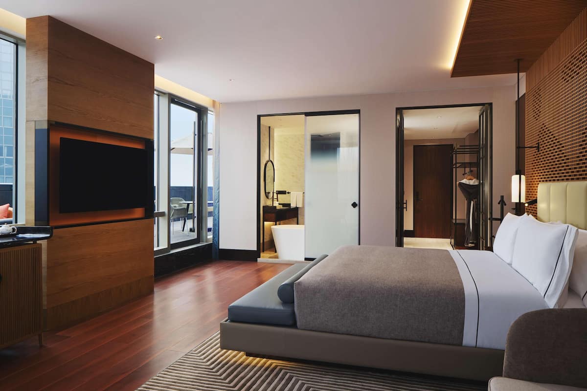 Premium bedding, down duvets, memory-foam beds, minibar
