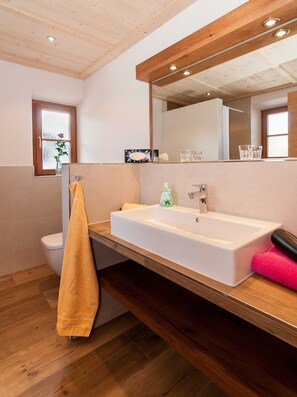 Shower, hair dryer, towels - Vacation apartment 7 - Guest house Ferienwohnungen Liedschreiber GbR (Kreuth)