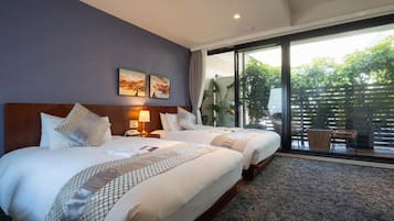Habitación Premium con 2 camas individuales, para no fumadores (A) | Ropa de cama de alta calidad, edredón, escritorio y insonorización