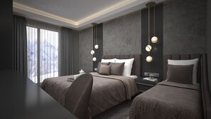 Luxe beddengoed, Select Comfort-bedden, een minibar