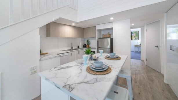 Apartment, 2 Bedrooms, Non Smoking | Private kitchen | Coffee/tea maker, full-size fridge, microwave, oven - Modern Coastal Home (Surfers Paradise)