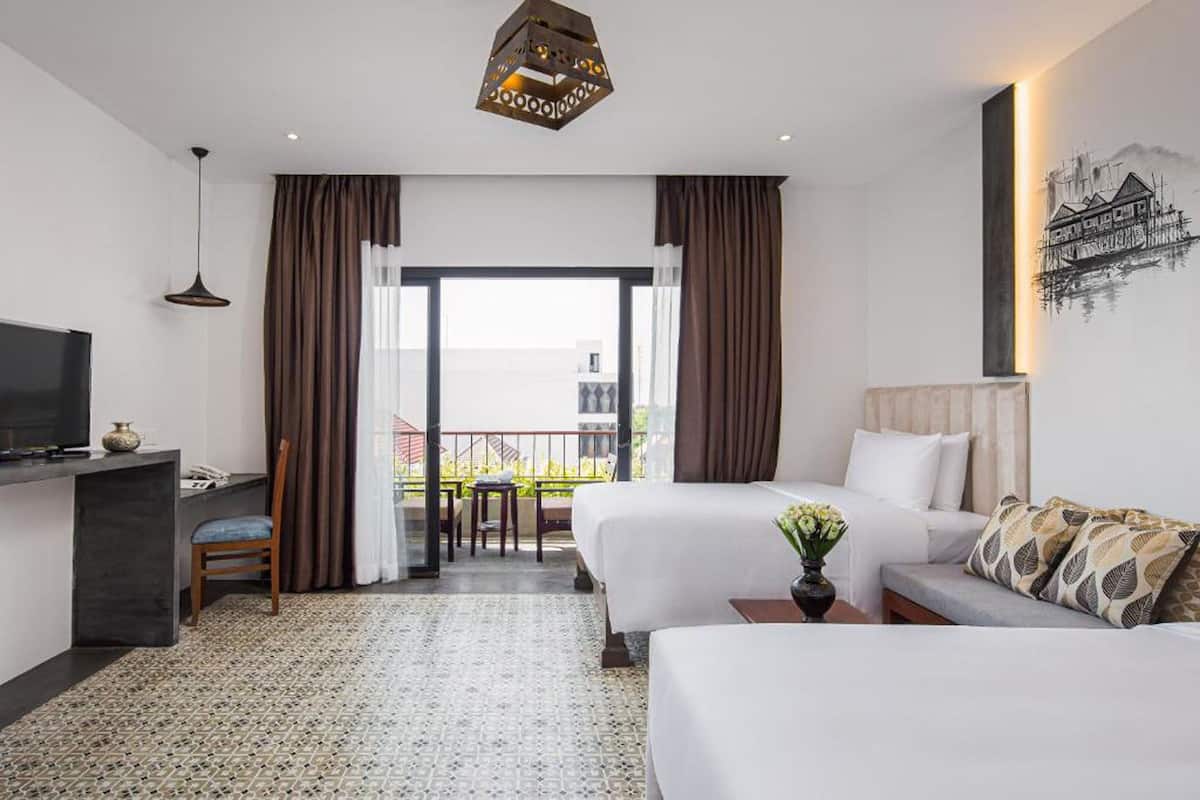 2 kamar tidur, seprai katun Mesir, seprai premium, dan minibar