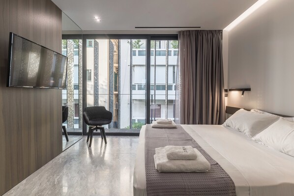 Luxury Suite, 1 Bedroom (Front View, 204) | View from room - The Duke Boutique Suites (Athens)