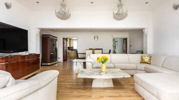 Luxury House, 2 Bedrooms | Living area | TV, heated floors