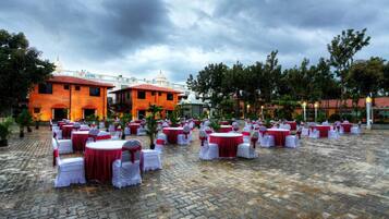 Outdoor banquet area
