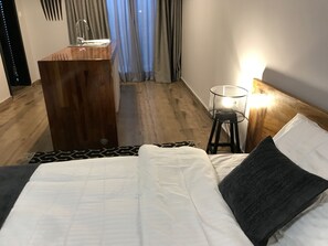 Desk, blackout curtains, free cots/infant beds, rollaway beds