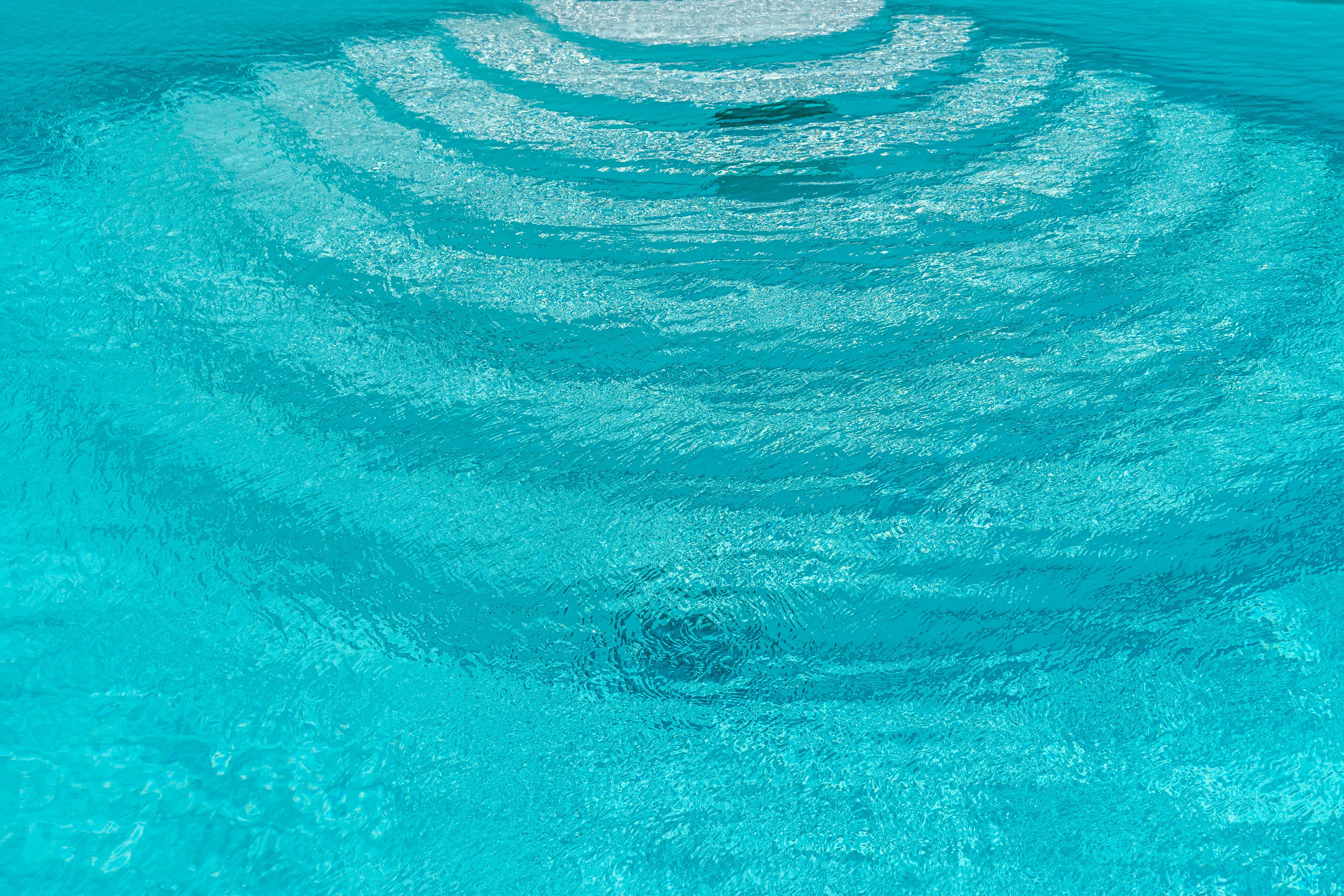 seasonal outdoor pool, pool umbrellas, pool loungers