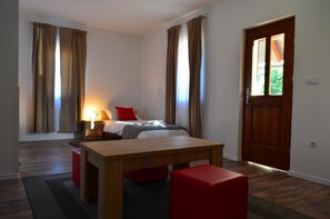 Blackout curtains, free WiFi, bed sheets