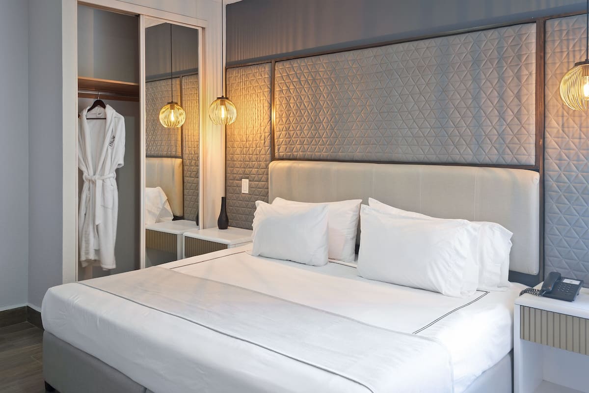 luxury | premium bedding, down duvets, select comfort beds, desk