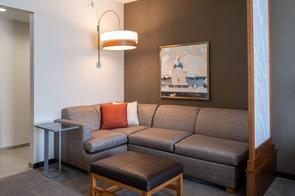 Room, 1 King Bed with Sofa bed, Accessible (With Shower) | Premium bedding, in-room safe, desk, laptop workspace