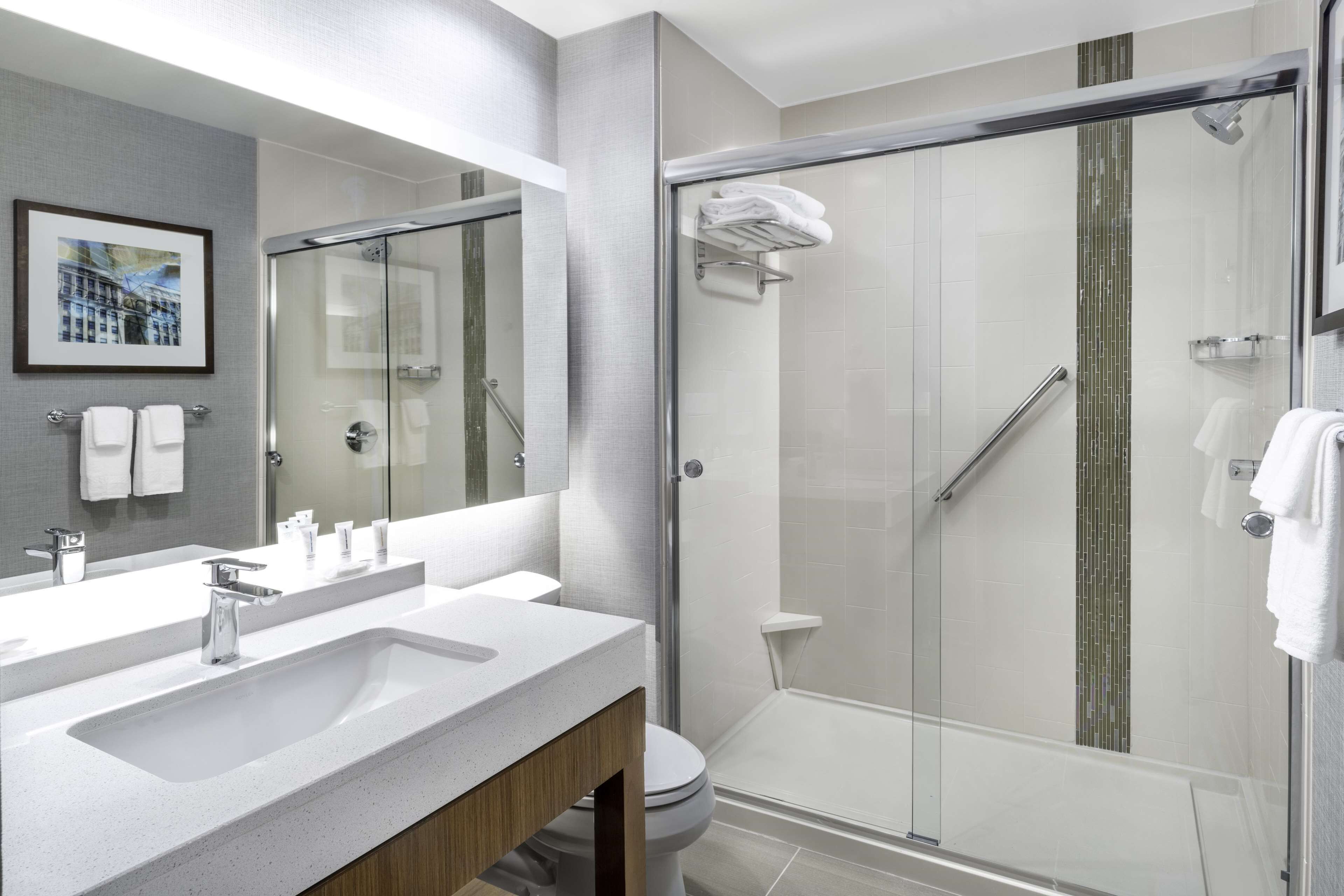 free toiletries, hair dryer, towels, soap