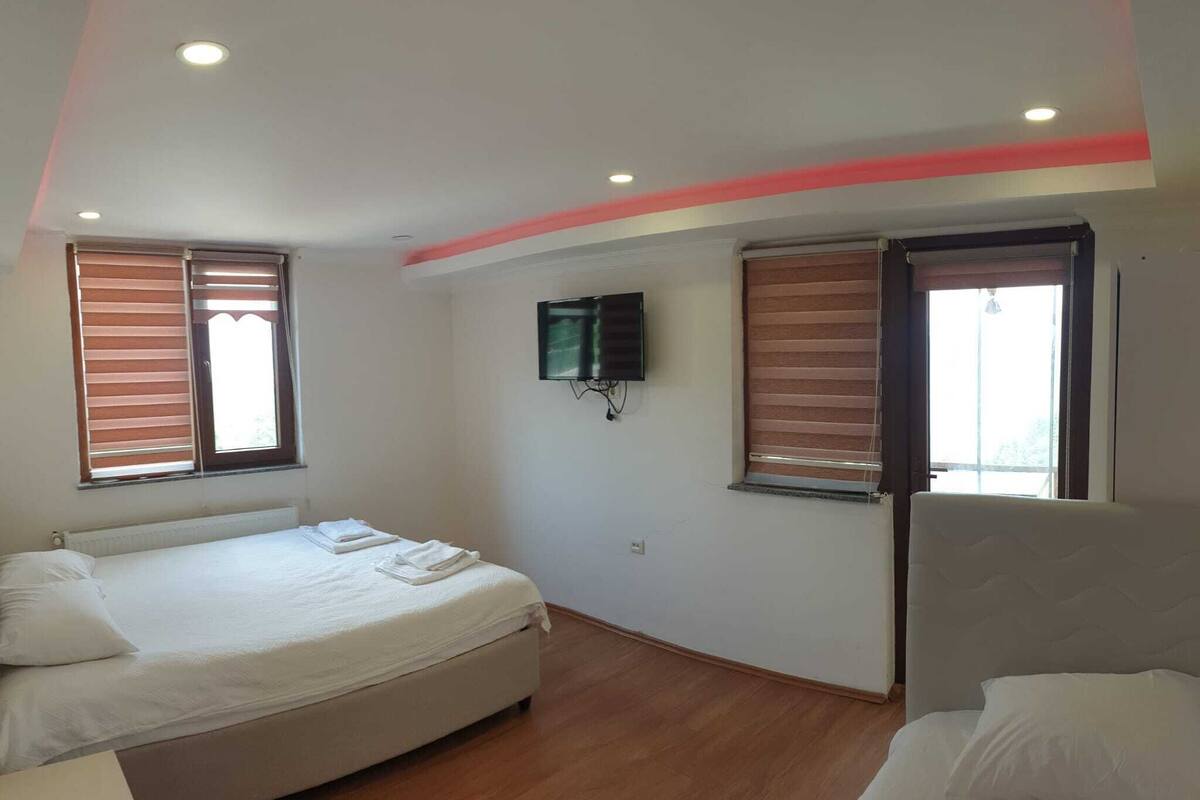 Habitación estándar con 1 cama doble o 2 individuales, vistas a la montaña | Ropa de cama de alta calidad, edredones de plumas, minibar y escritorio