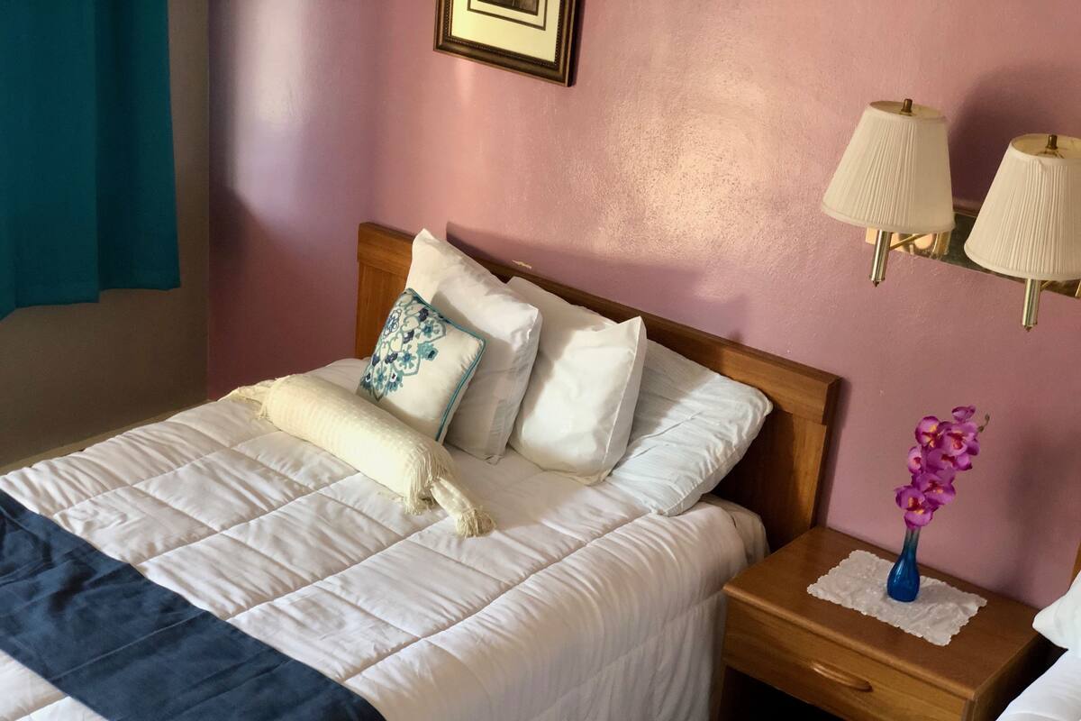 Blackout curtains, soundproofing, iron/ironing board (on request)