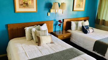 Deluxe Double Room, 2 Double Beds | Blackout drapes, soundproofing, iron/ironing board, rollaway beds