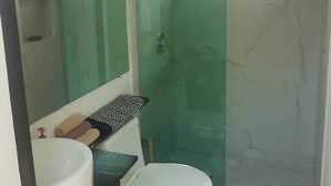 Villa | Bathroom | Shower, free toiletries, hair dryer, towels - Ocean Front Villa Hotel Zone (Cancun)
