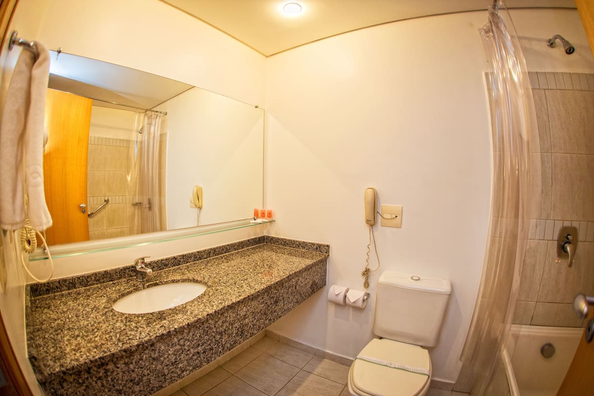 room | bathroom | shower, free toiletries, hair dryer, towels