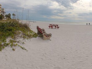 Playa en los alrededores y camastros