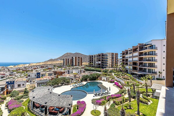 Outdoor pool, a heated pool - Relax in Style | 3BR Copala Condo + Pools & Views (Cabo San Lucas)