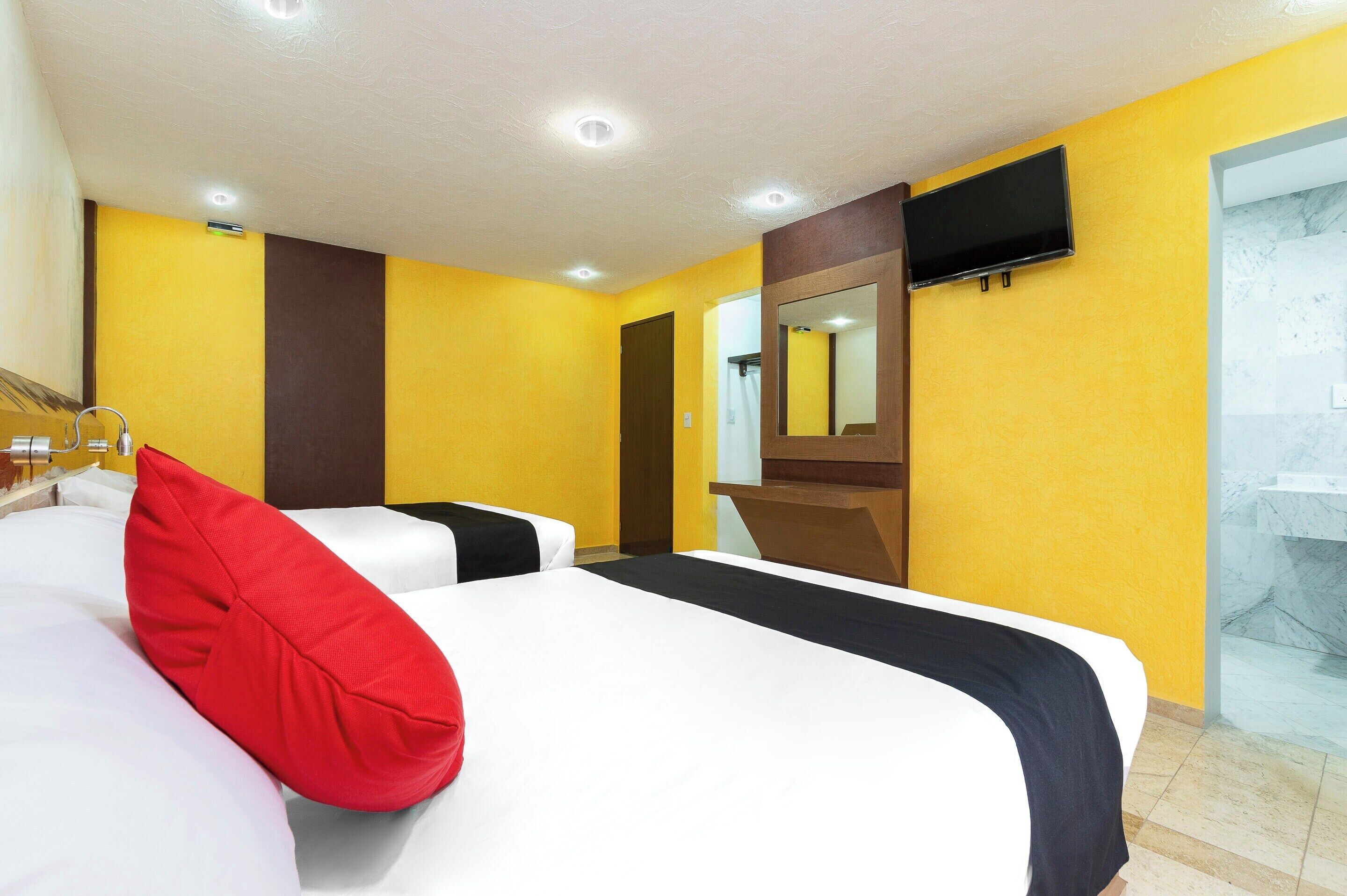 standard room, 2 double beds | 1 bedroom, in-room safe, soundproofing, iron/ironing board