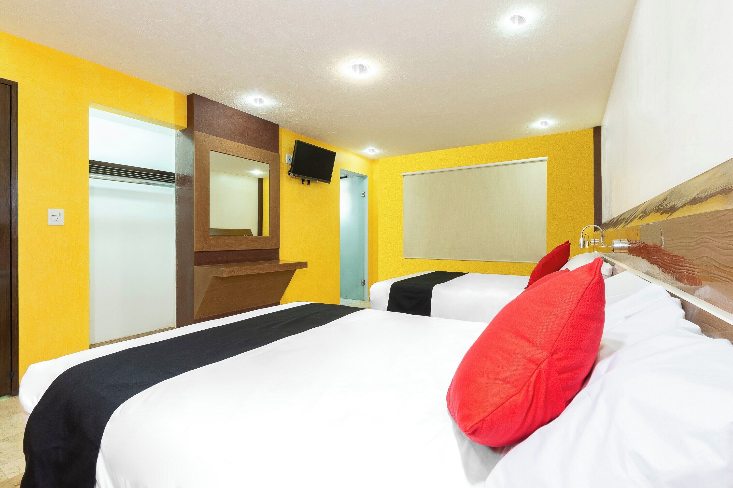standard room, 2 double beds | 1 bedroom, in-room safe, soundproofing, iron/ironing board