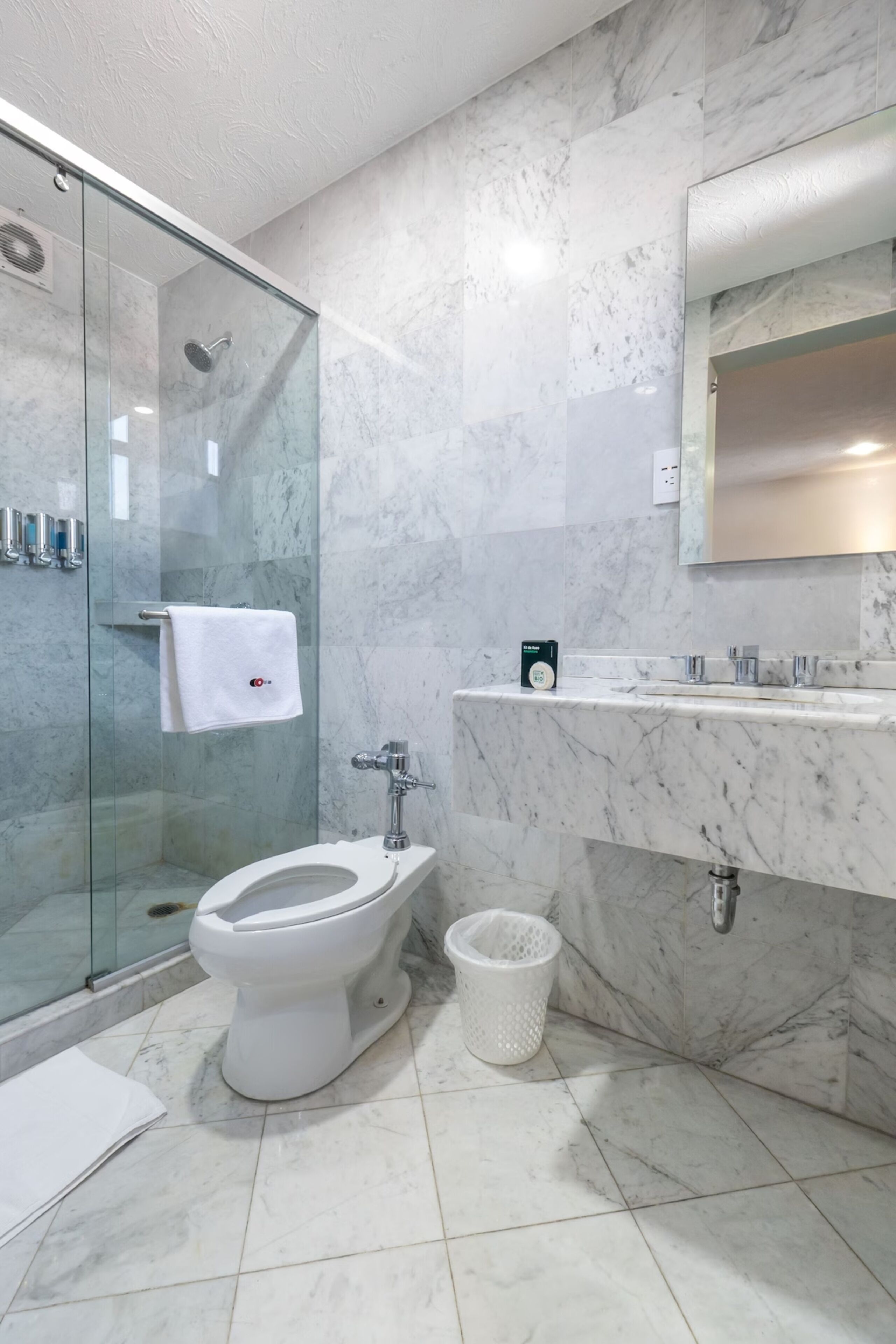 superior room | bathroom | shower, free toiletries, towels, soap
