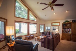 TV, fireplace, DVD player - McCall Lakefront Cabin with Dock & Stunning Views (McCall)