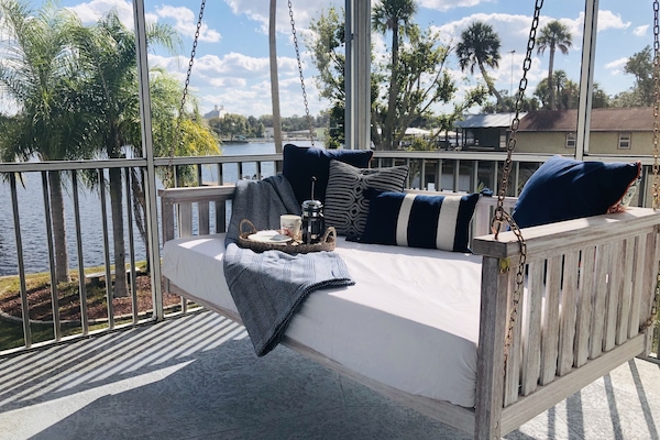 Daybed Swing off family room.