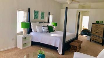 4 bedrooms, in-room safe, iron/ironing board, WiFi