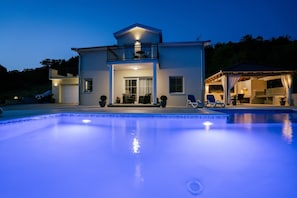 Outdoor pool, a heated pool