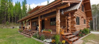 Beautiful log cabin in the mountains