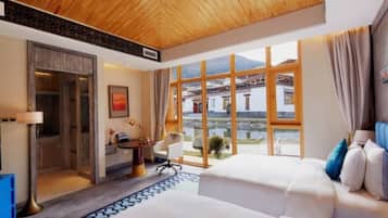 Classic-Zweibettzimmer, Gartenblick | Hochwertige Bettwaren, Daunenbettdecken, Zimmersafe, Schreibtisch