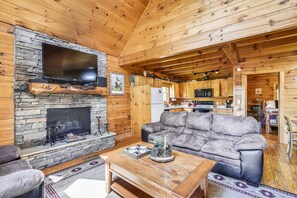 Cabin, 2 Bedrooms | Living area | Smart TV - Mountain Serenity 2 Bedroom Cabin by RedAwning (Sevierville)