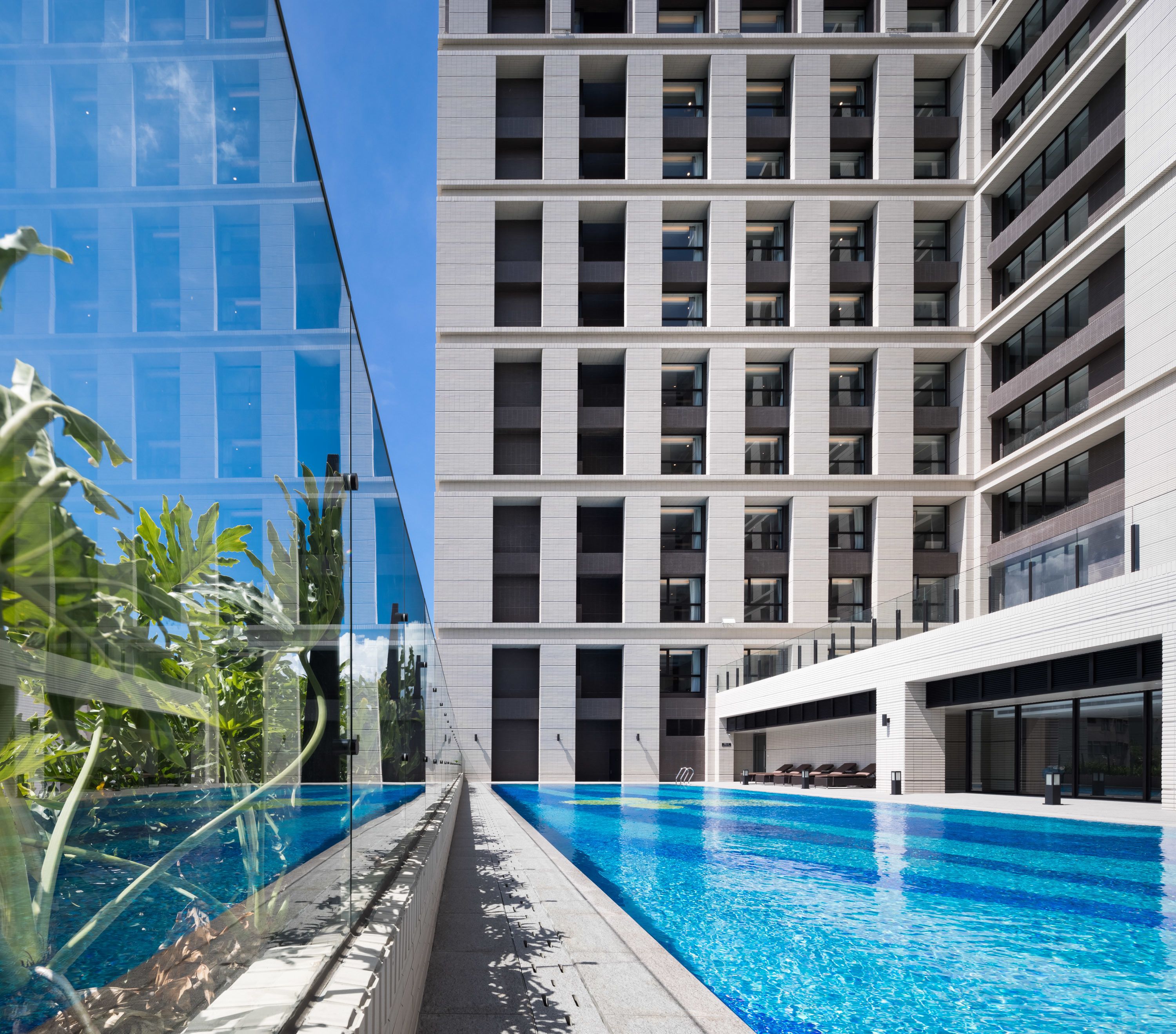 Alberca al aire libre, acceso de 06:30 a 22:00, y camastros 